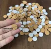 etiquetas adhesivas corcho circular medida 9x2mms por 1000 unidades 1