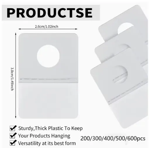 perchitas autoadhesivas colgadores pvc pet medida 26x38mms por 50 unidades 0