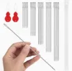 set 20 agujas hierro para coser cuero punto cruz ojo grande 5 medidas 8 8 18 50cms 0