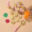 set 10 sellos vintage varios motivos para estampar cera mango madera 80mms 2