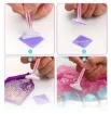 set 8 accesorios para pintura diamantes art gem 5d incluye mango 6 punteros bandeja ceras 2