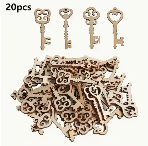 apliques calados madera forma palabra laves medida 40x15mms x20 unidades 0