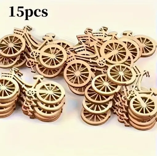 apliques calados madera forma palabra bicicleta medida 60x34mms x15 unidades 0