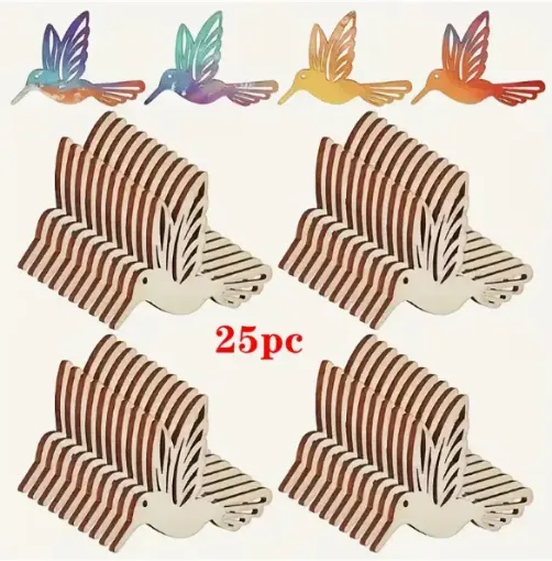 apliques calados madera forma picaflor medida 50x25mms x25 unidades 0