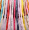 cinta raso estampada puntitos lunares set x10 colores diferentes x100cms aprox cada una 0