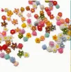 apliques resina flores colores 6mms x200 unidades multicolor 2
