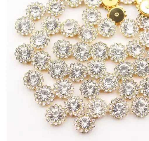 piedras coser imitacion strass girasol 10mms por 100 unidades cristal 0