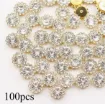 piedras coser imitacion strass girasol 10mms por 100 unidades cristal 1
