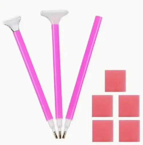 set herramientas para pintura diamantes art gem 5d x3 herramientas cera 0