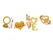 confetti apliques dorados brillantes tema love amor medidas 25 40mms x100 unidades 1