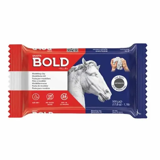 ceramica pasta para modelar sin horno smarta bold paquete 500grs color antracita 0