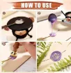 set 6 sellos vintage motivo floral para estampar cera 24 a 28mms mango madera 80mms 6