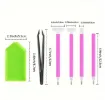 set 54 accesorios para pintura diamantes art gem 5d set herramientas ceras pinza bolsas bandejas 1