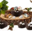 nido pajarito artificial decorativo 2 huevos 3x2cms 1