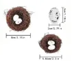 nido pajarito artificial decorativo 2 huevos 3x2cms 2