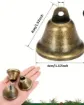 campanita metalica para colgar medida 40x40mms color oro viejo por unidad 1