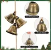 campanita metalica para colgar medida 40x40mms color oro viejo por unidad 2