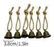 campanita metalica para colgar medida 38x38mms cuerda color oro viejo por unidad 1