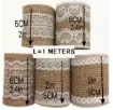 cinta arpillera yute borde puntilla encaje 5cms ancho por metro varios modelos 1