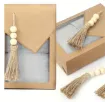colgante borla cuerda yute 21cms 3 esferas madera 15mms por unidad 3