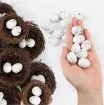 nido pajarito artificial decorativo 2 huevos 3x2cms 3