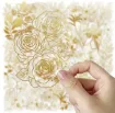 apliques pegatinas adhesivas impermeables para scrapbooking motivos floral 5cms por 50 unidades doradas 0