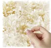 apliques pegatinas adhesivas impermeables para scrapbooking motivos floral 5cms por 50 unidades doradas 1
