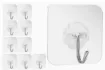 percha adhesiva fina flexible gancho metalico 57mms por 6 unidades 0