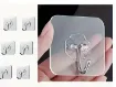 percha adhesiva fina flexible gancho metalico 57mms por 6 unidades 1