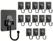 percha adhesiva fina flexible gancho metalico 65mms por 5 unidades 0