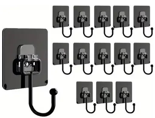 percha adhesiva fina flexible gancho metalico 65mms por 5 unidades 0