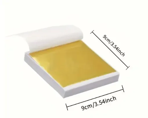 hojas para dorado la hoja pan oro 9x9cms por 100 unidades 0