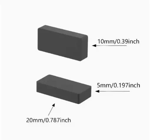 set imanes ceramicos rectangulares 20x10x5mms por 6 unidades 0