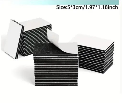 goma eva autoadhesiva doble faz rectangular 50x30x3mms por 10 unidades 0