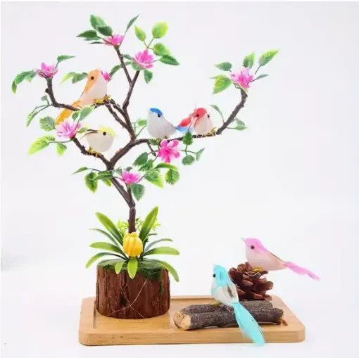 pajarito decorativo mini colorido medida 7x1 5cms por unidad varios colores 0
