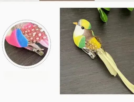 pajarito decorativo titirijies cola larga medida 13 5x4cms por unidad varios colores 0