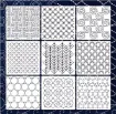 plantilla patrones bordado sashiko 20cms varios motivos 0