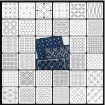 plantilla patrones bordado sashiko 13x13cms varios motivos 0