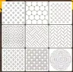 plantilla patrones bordado sashiko 10x10cms varios motivos por unidad 0