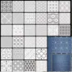 plantilla patrones bordado sashiko 12x12cms varios motivos por unidad 0