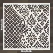 stencil plantilla pet 30x30cms modelo cuadricula marroqui por unidad 1