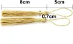 borlas hilo seda 8cms lurex paquete 10 unidades color oro dorado 2