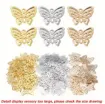 confetti apliques metalicos mariposa calada medida 21x17mms color dorado x25 unidades 1