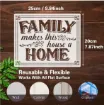 stencil plantilla 25x20cms modelo cartel frase familia 6 diferentes por unidad 1