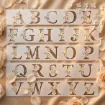 stencil plantilla letras alfabeto floreal set 5 stenciles medida 30x5cms 1