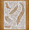 stencil plantilla 25x20cms modelo caligrafia plumas 0