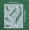 stencil plantilla 25x20cms modelo caligrafia plumas 2