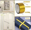 cinta laminada adhesiva impermeable metalizada dorada 3cms ancho rollo 5mts 1