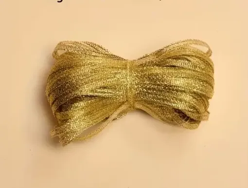 cinta metalizada lurex saten brillante 10mms por 10mts color oro dorado 0