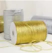 cinta metalizada lurex saten brillante 10mms por 10mts color oro dorado 2